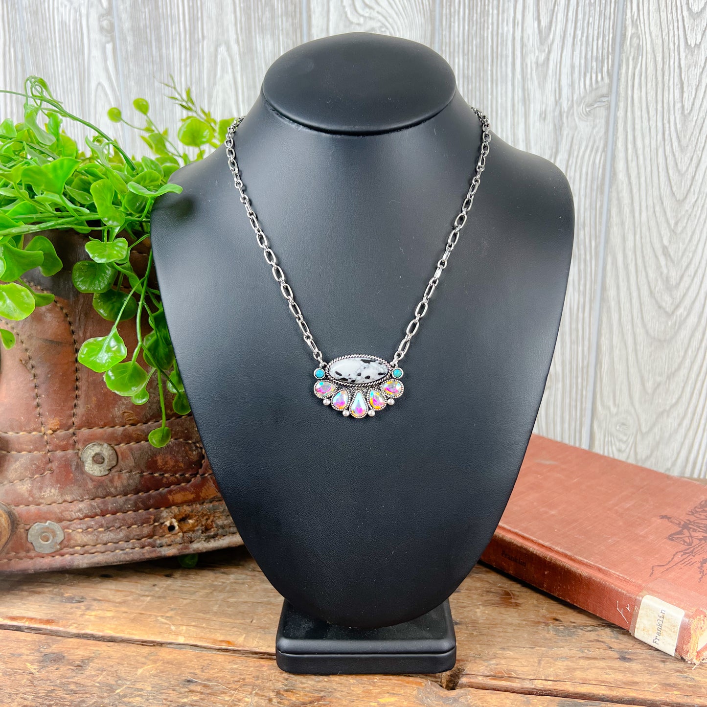 See You Western Necklace - White