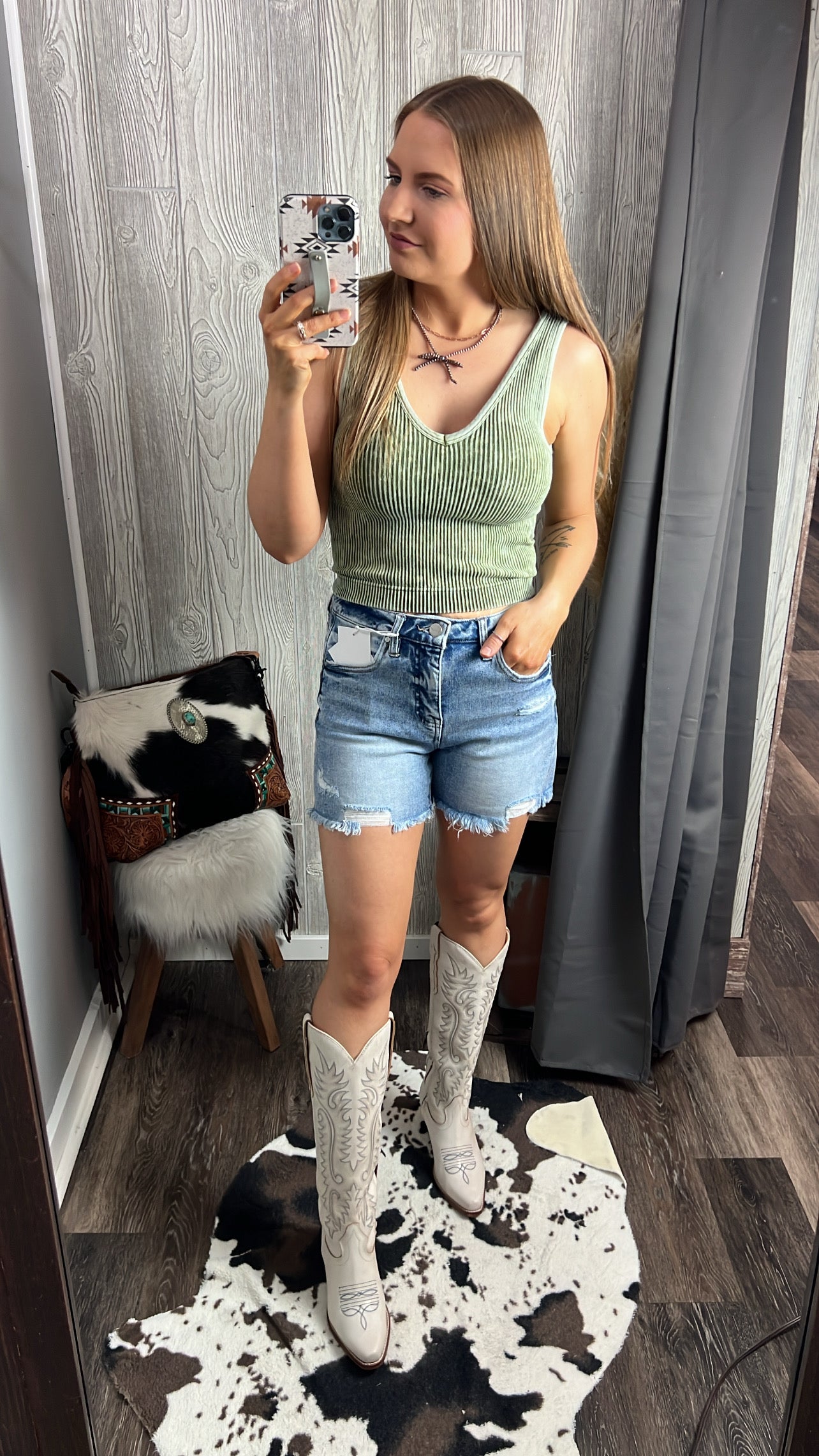 So Comfy V-Neck Cropped Tank Top