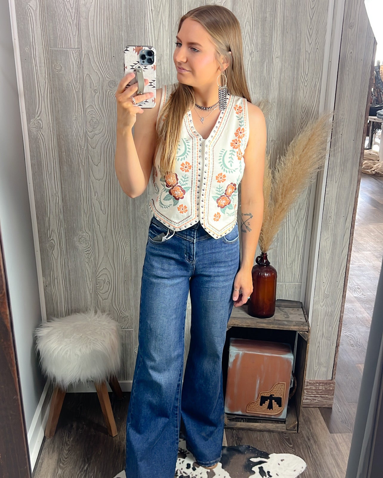 Wildflower Ridge Studded Boho Vest