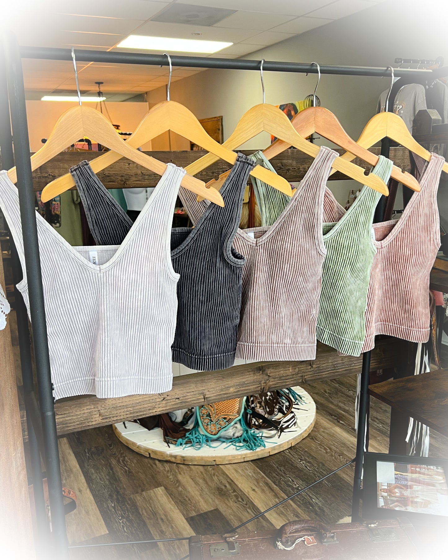 So Comfy V-Neck Cropped Tank Top