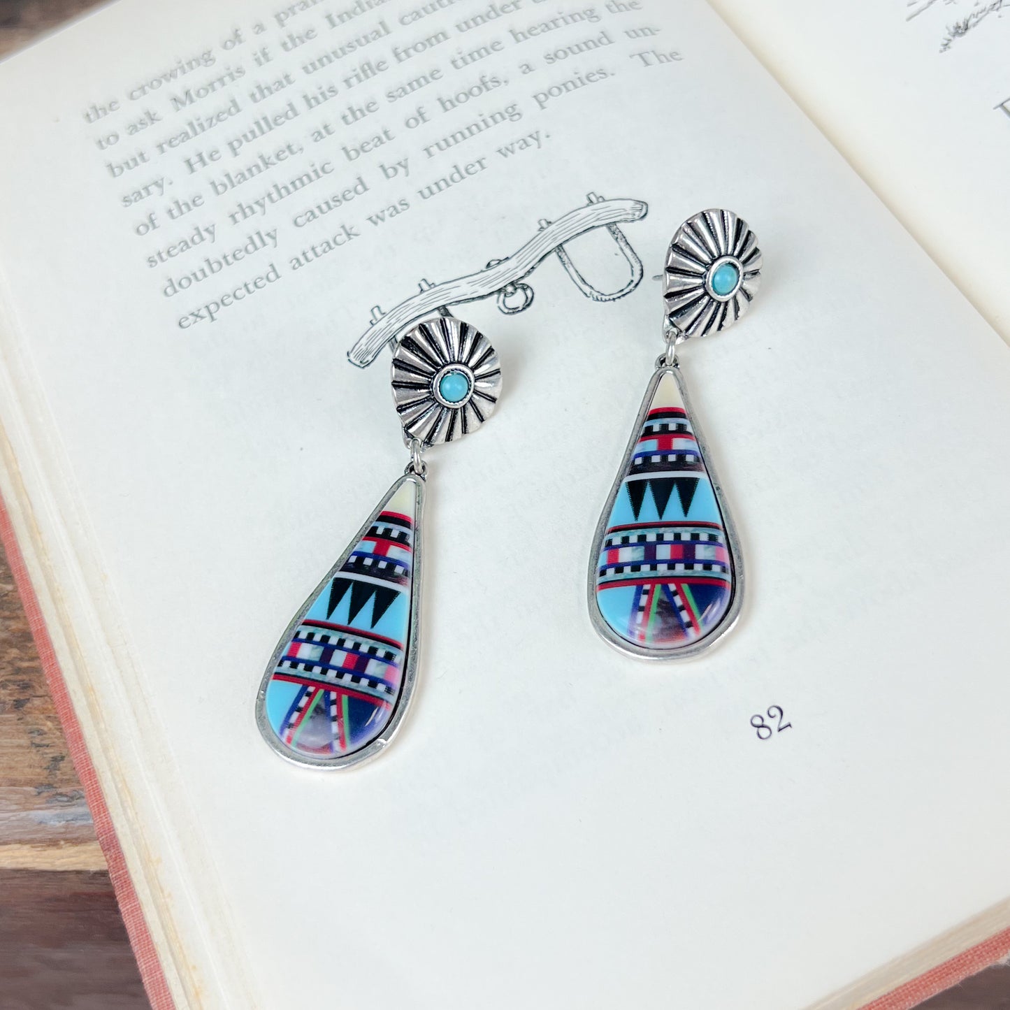 Have It Western Printed Earrings