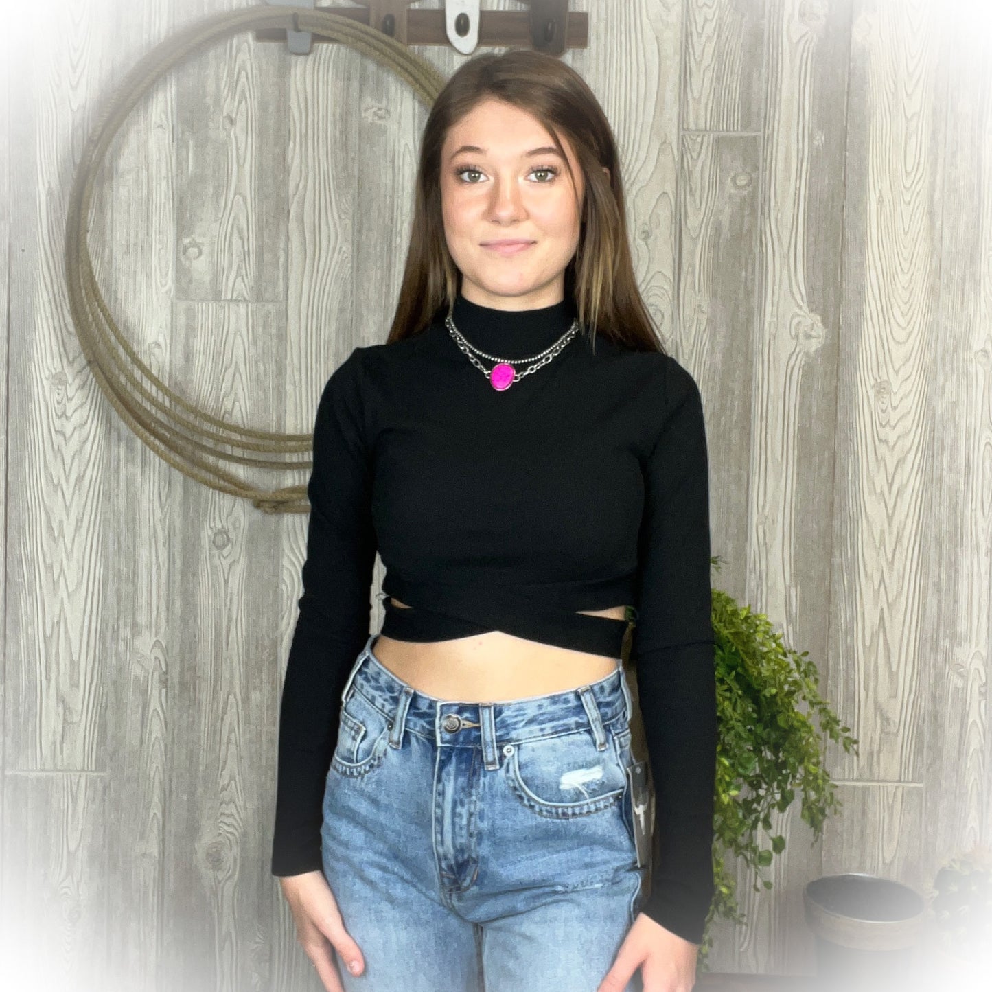 Criss Cross Top - Black