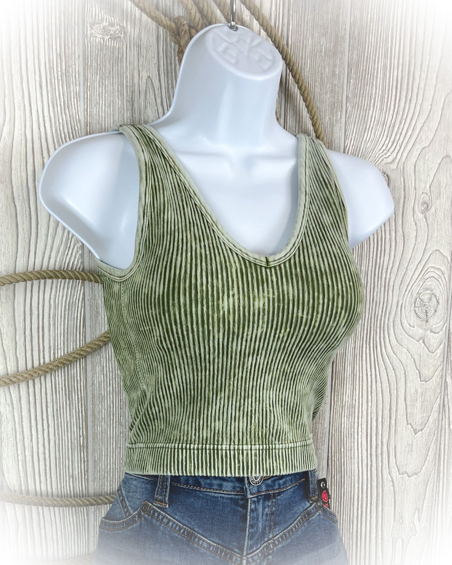 So Comfy V-Neck Cropped Tank Top