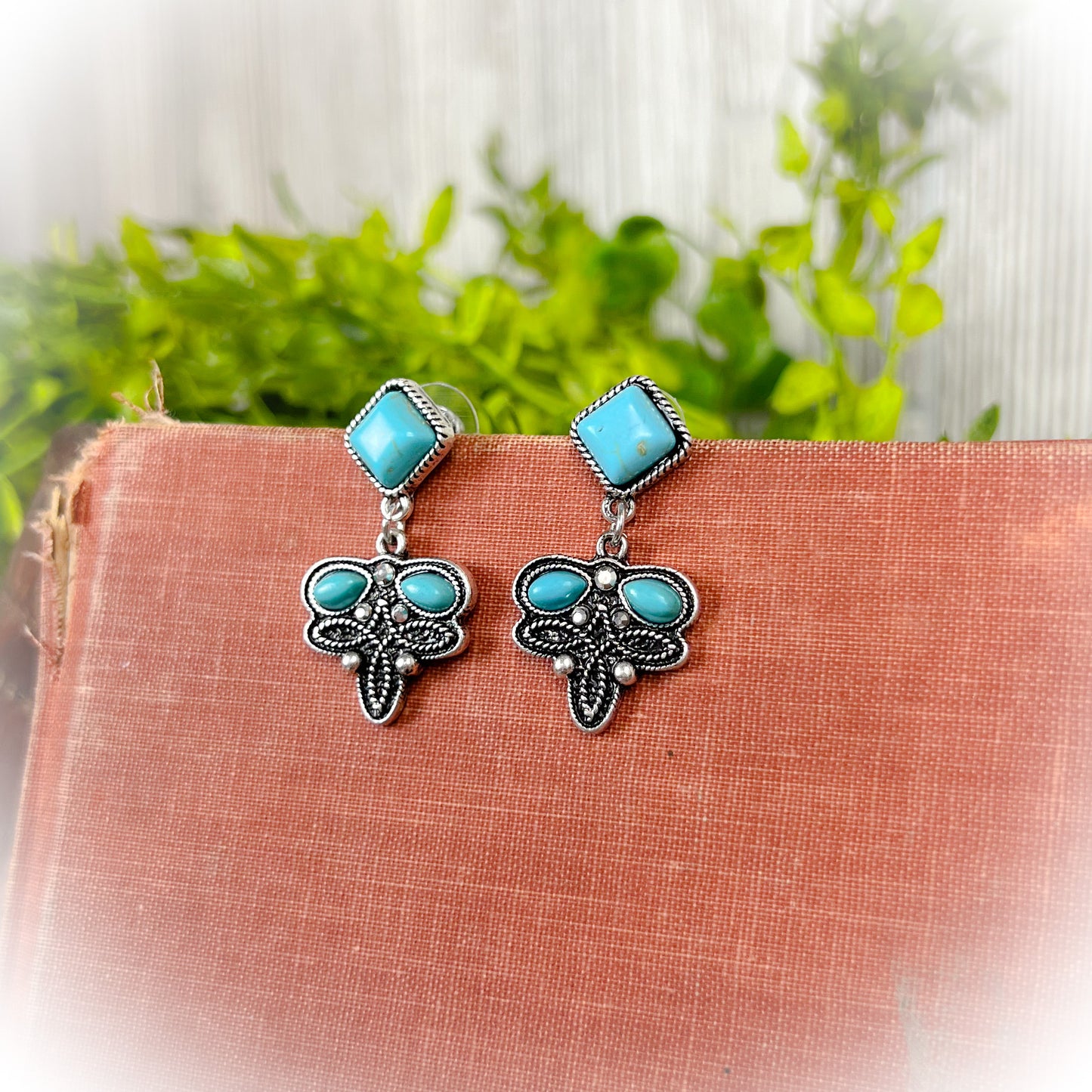 Cowgirl Up Western Boot Stitch Earrings