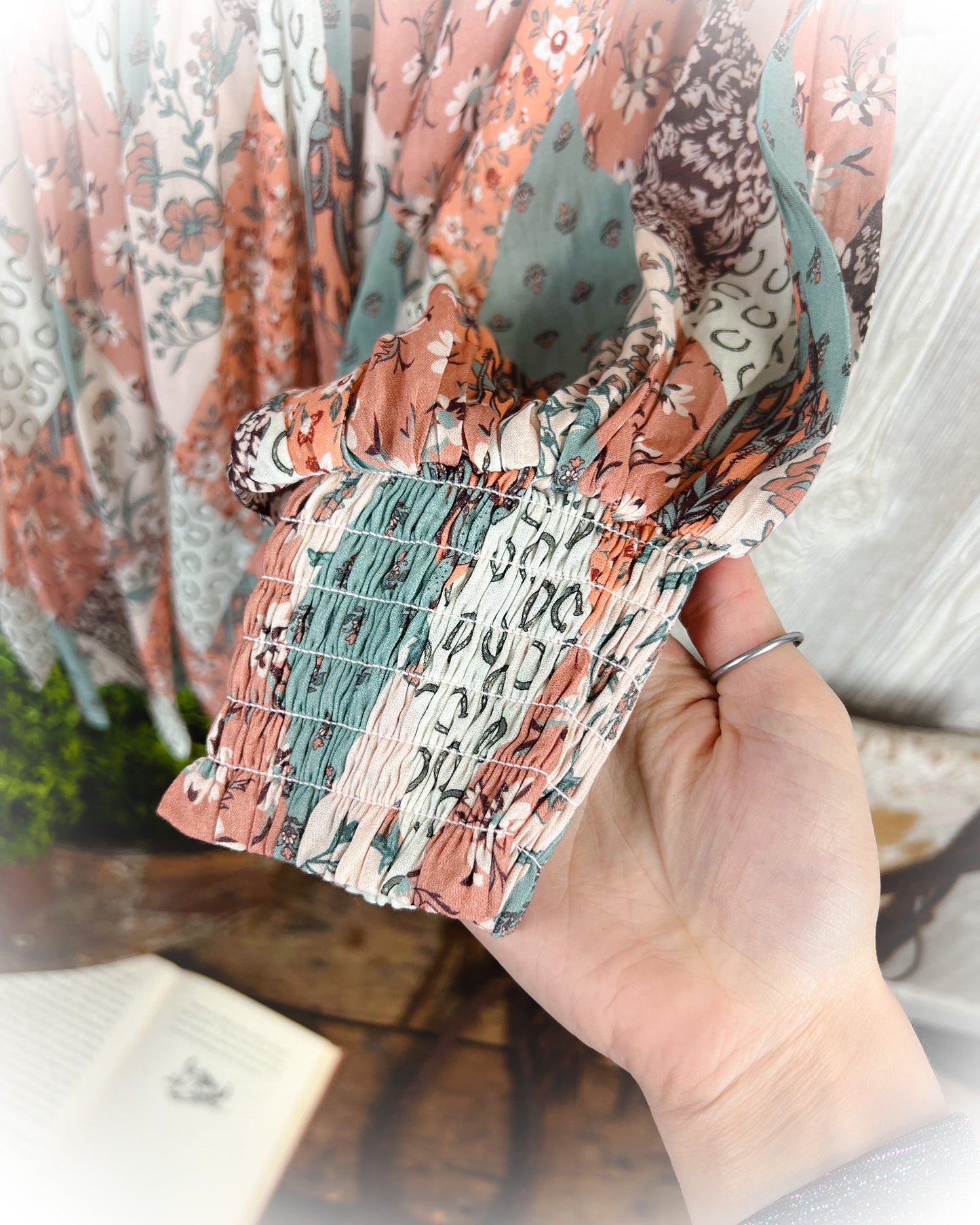 Patchwork Print Mini Dress