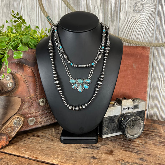 Liars Western Layered Necklace - Turquoise