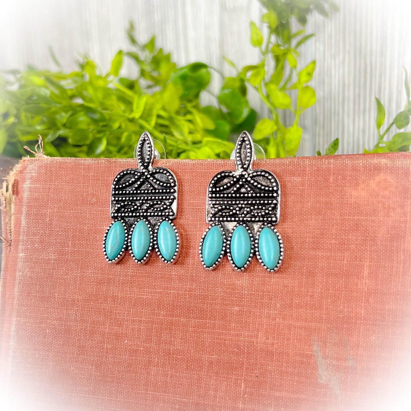Struggle Western Boot Stitch Earrings