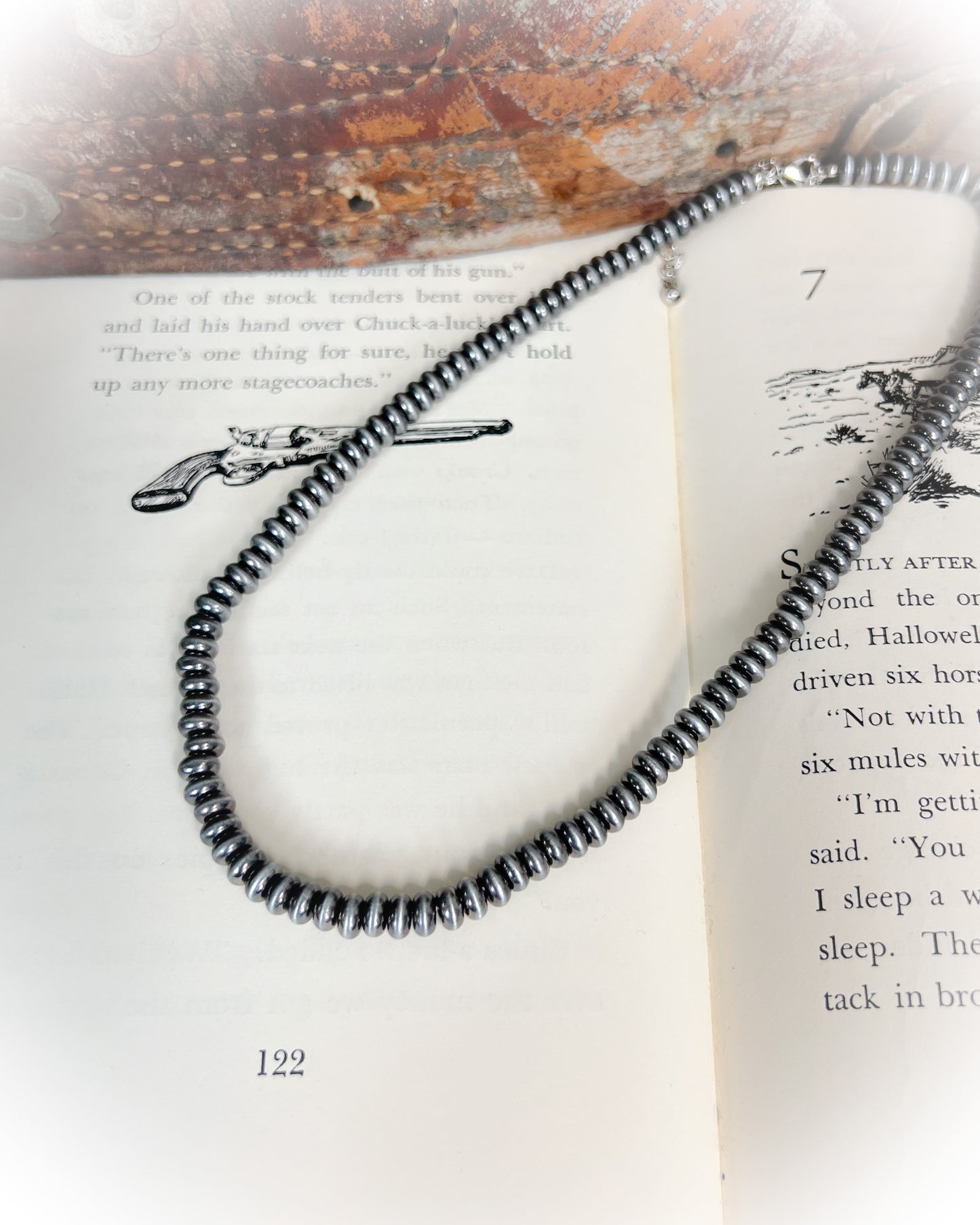 Navajo Style Saucer Pearl Necklace