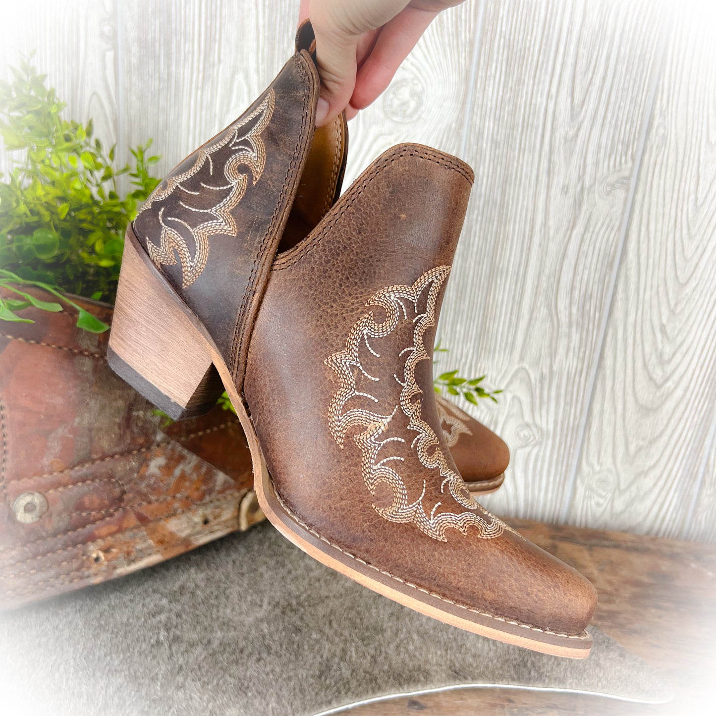 Willow Leather Booties