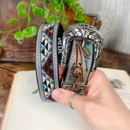 Dakota Trails Tooled & Beaded Western Belt*