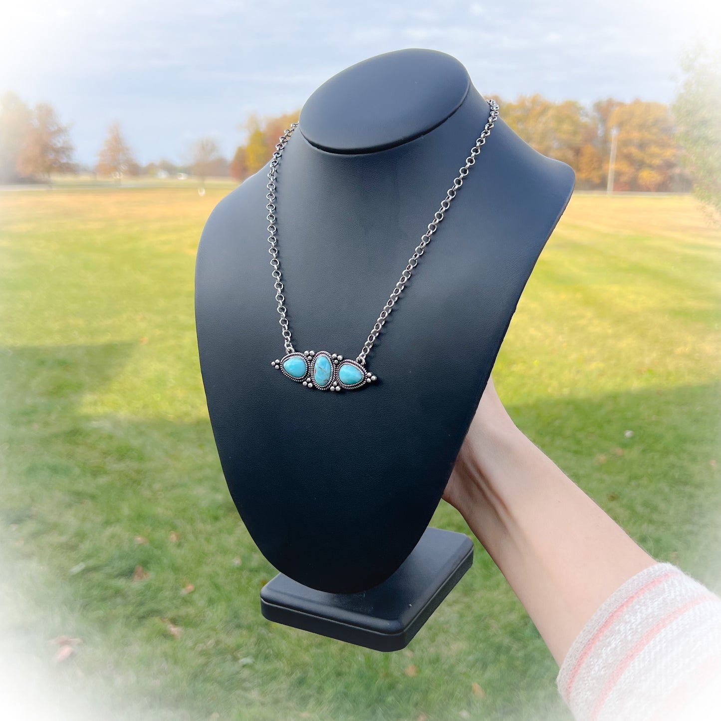 Wanted - Western Turquoise Bar Necklace