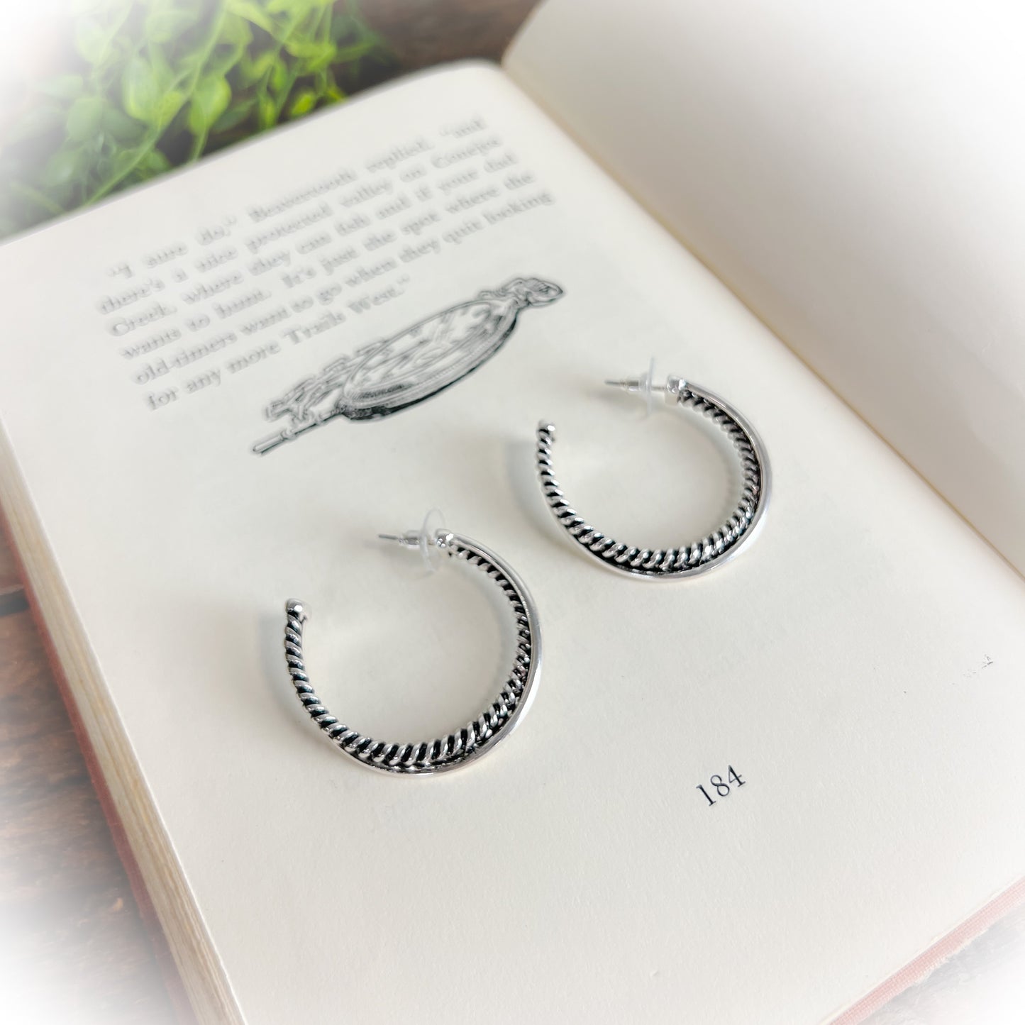 Crossover Semi Hoop Earrings
