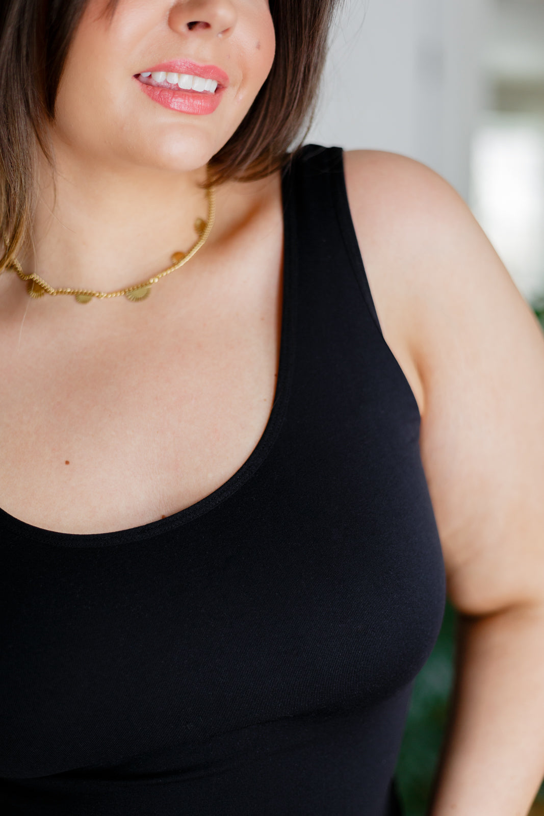 Carefree Seamless Reversible Tank in Black - Online exclusive
