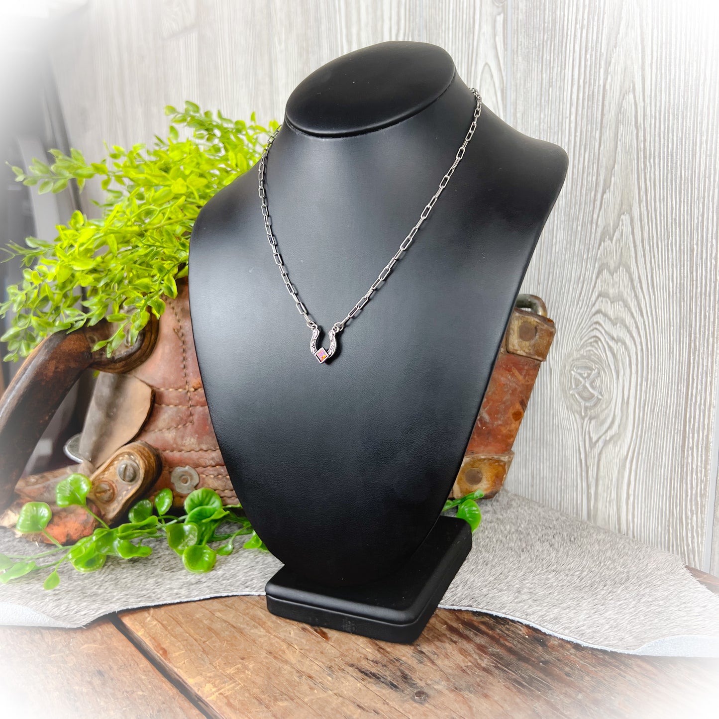 Wish Me Luck Western Horseshoe Necklace