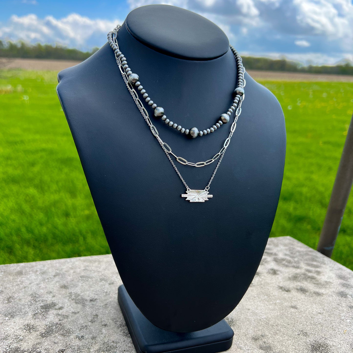 South Texas Layered Necklace - Silver