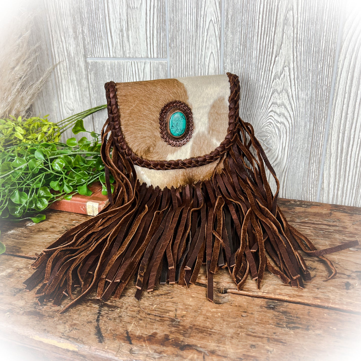 Vermont Fringe Cowhide Purse