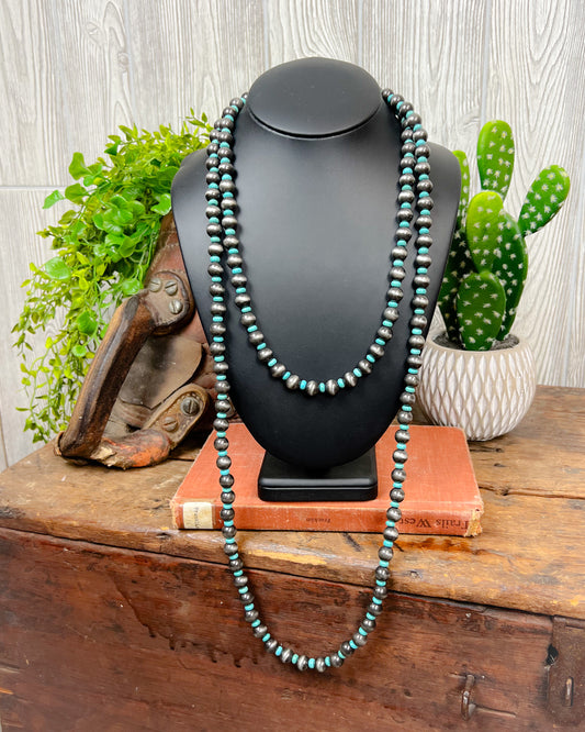 Market Navajo Style Pearl Necklace - 60"