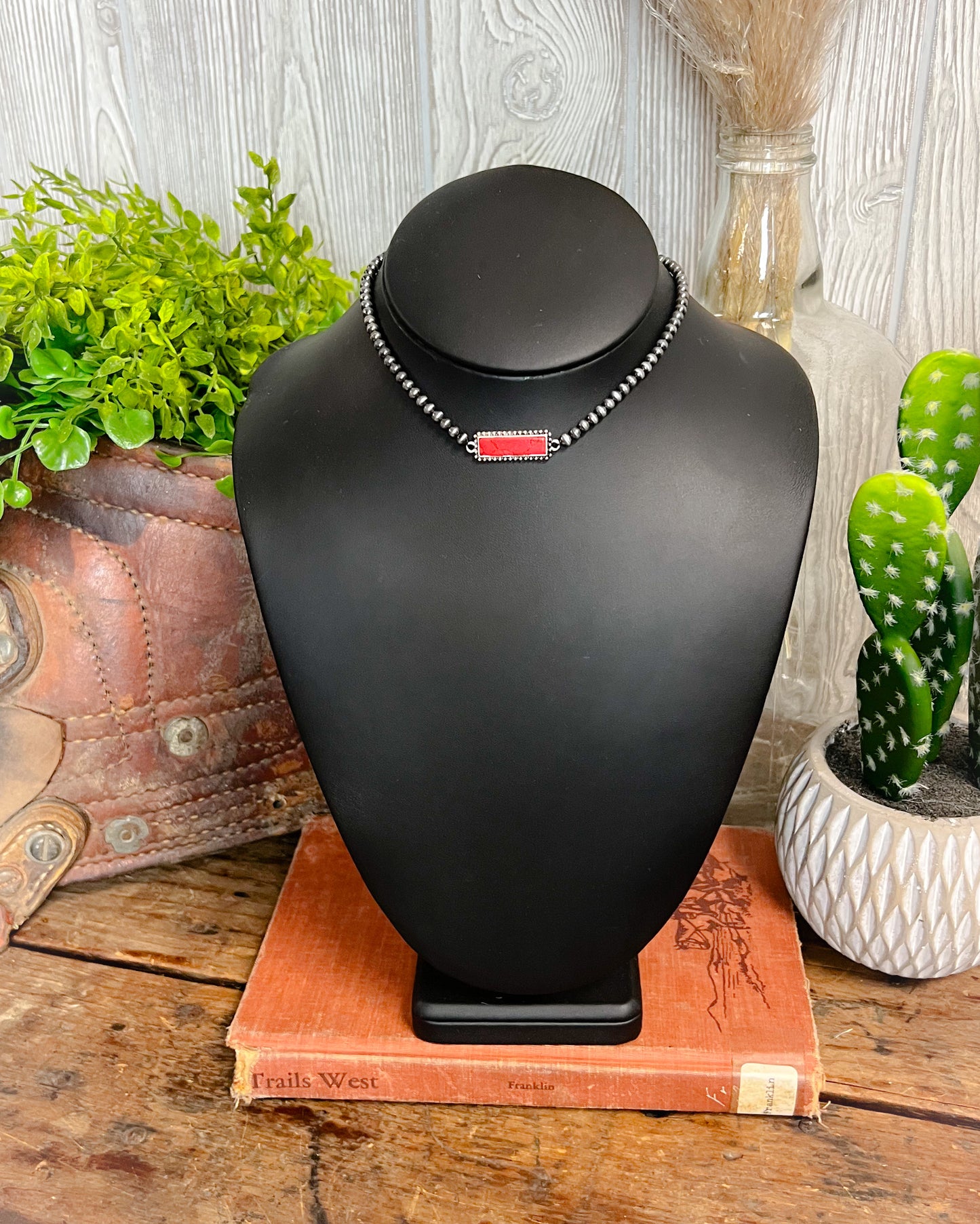 z-Must Be Something Choker Necklace - Red