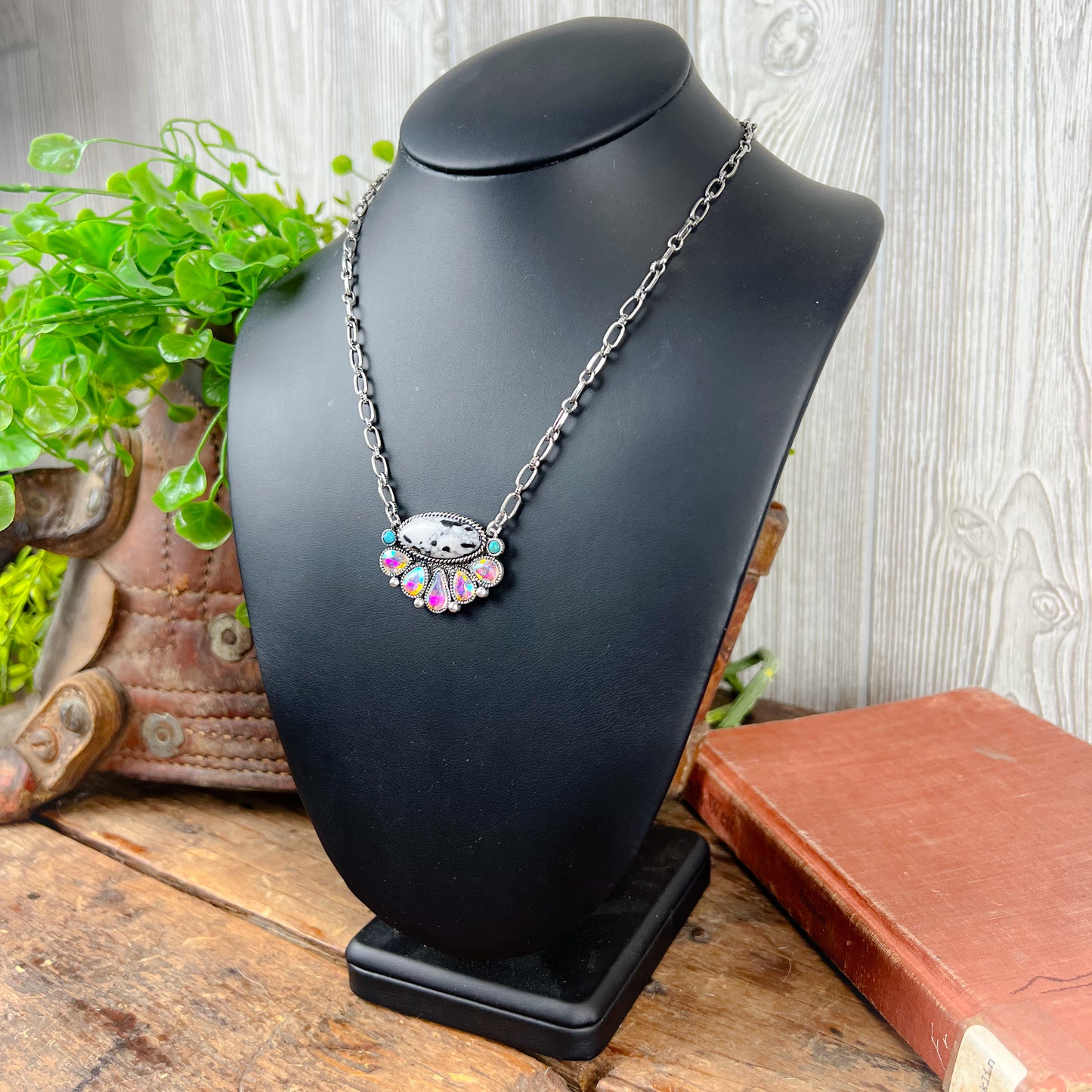 See You Western Necklace - White