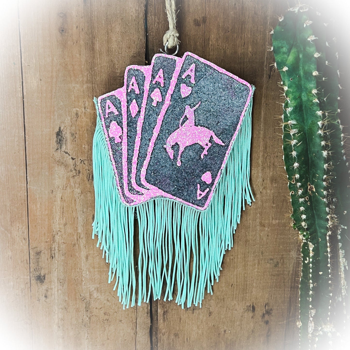 Bucking Horse Playing Cards Car Freshie - Multiple Colors & Scents