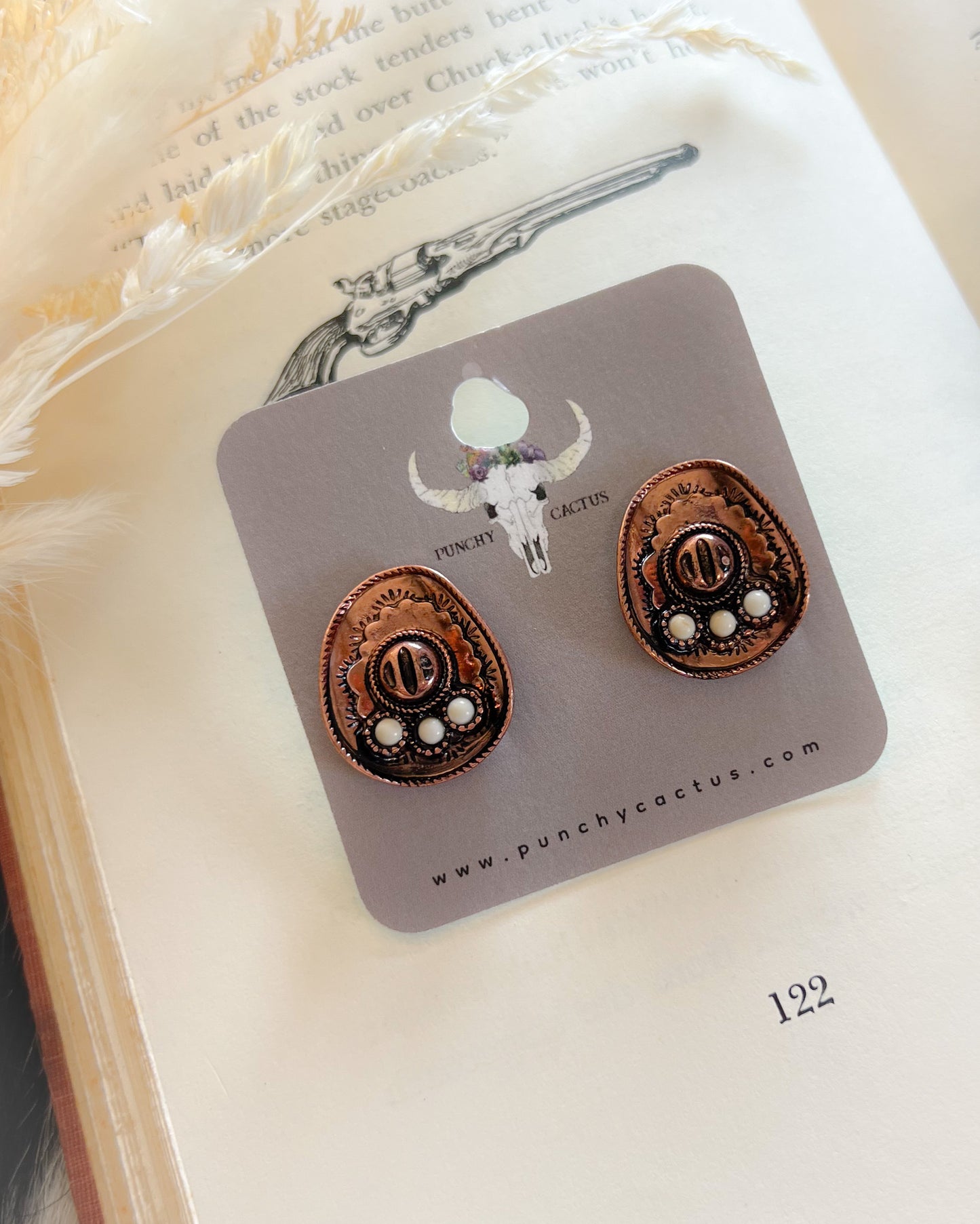 Mini Cowboy Hat Stud Earrings