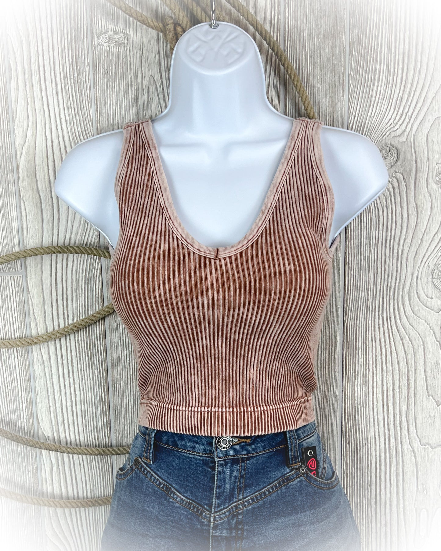 So Comfy V-Neck Cropped Tank Top