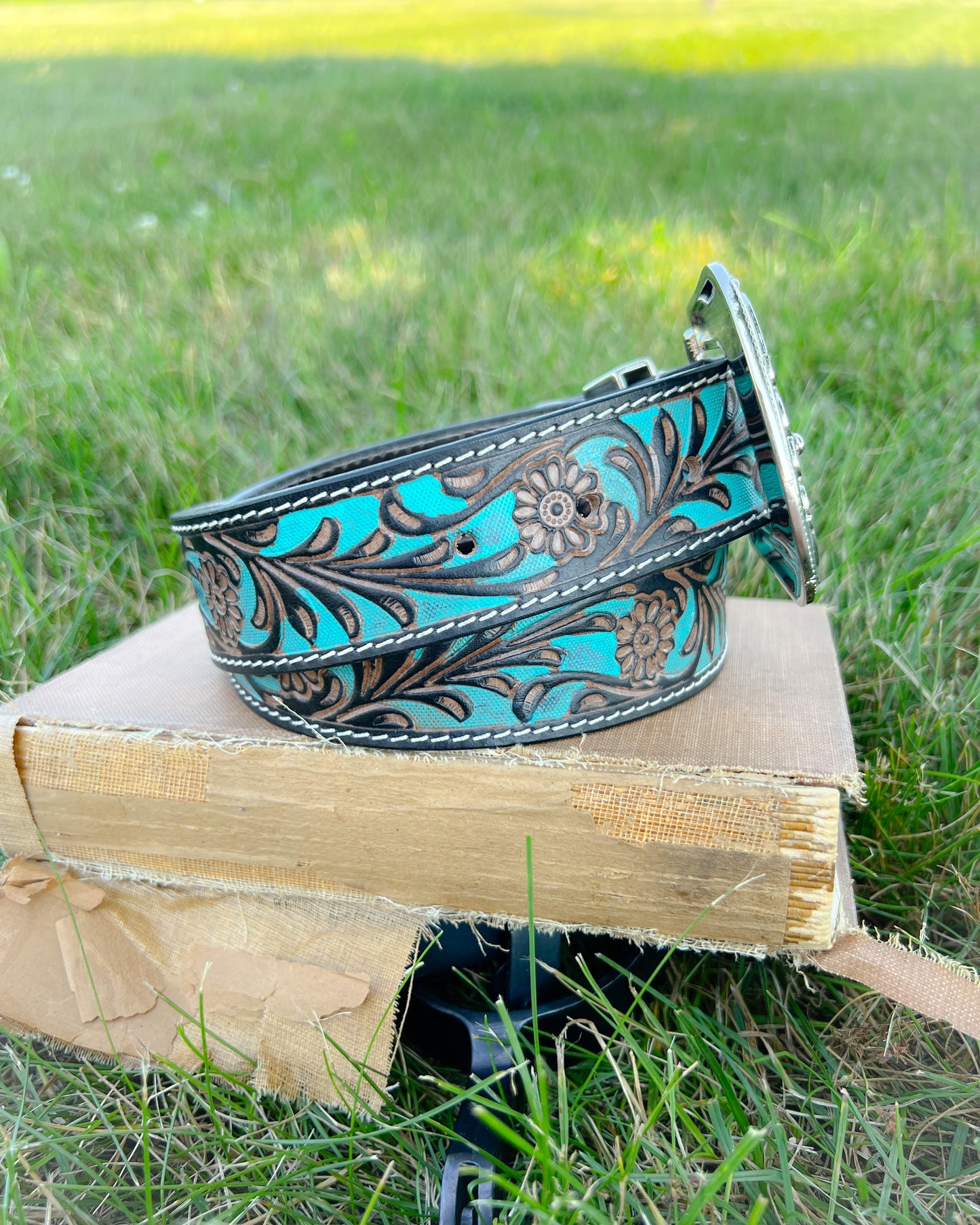 Western Ridge Tooled Leather Belt