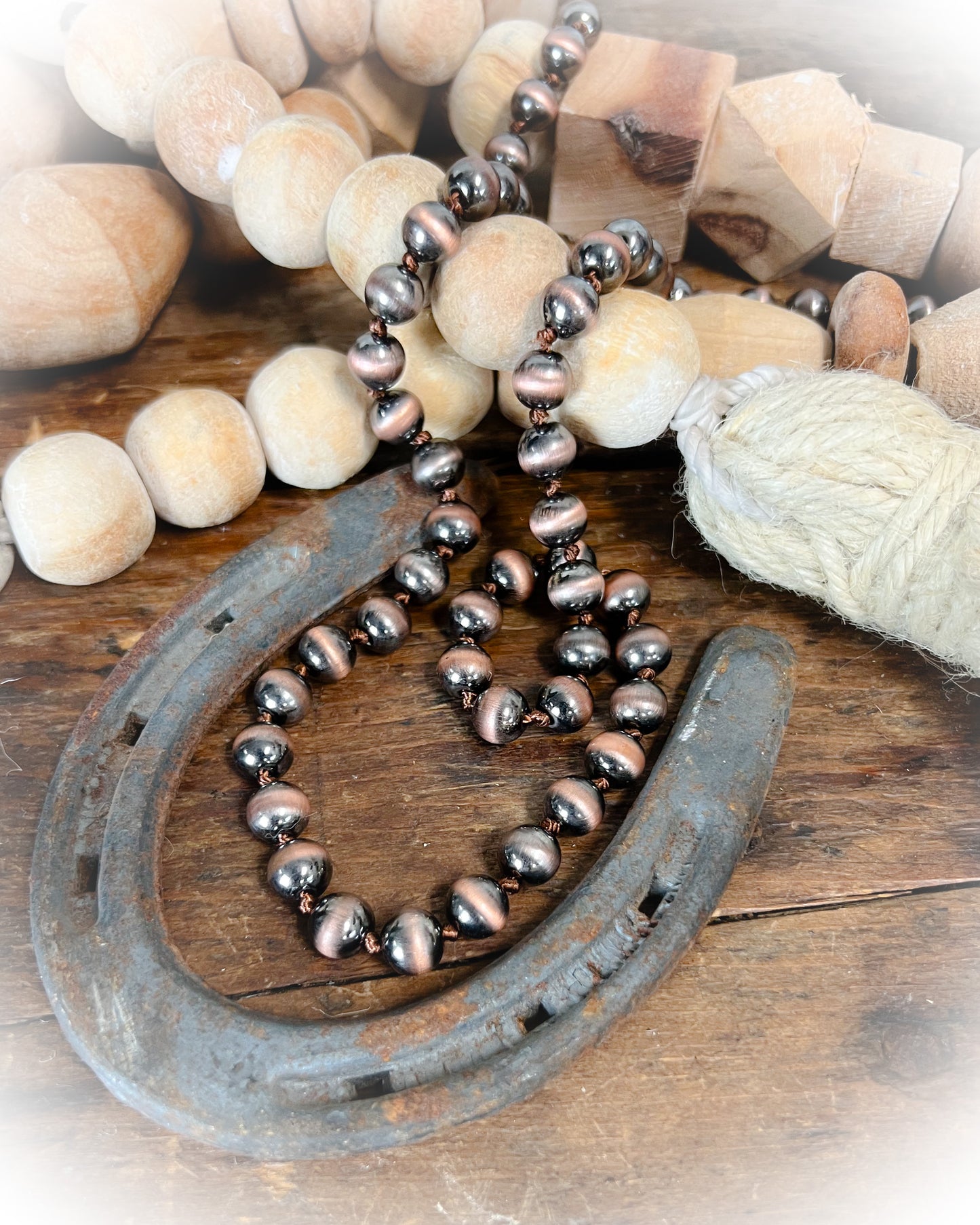 Navajo Style Pearl Long Necklace - 60" - Multiple Colors