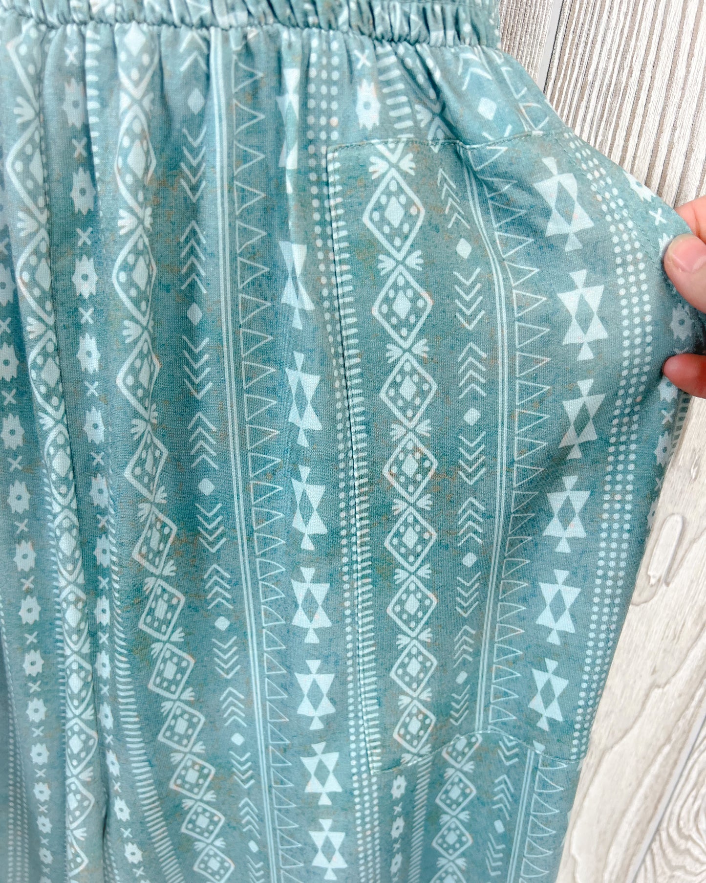 Turquoise Trails Smocked Jumpsuit – Western Aztec