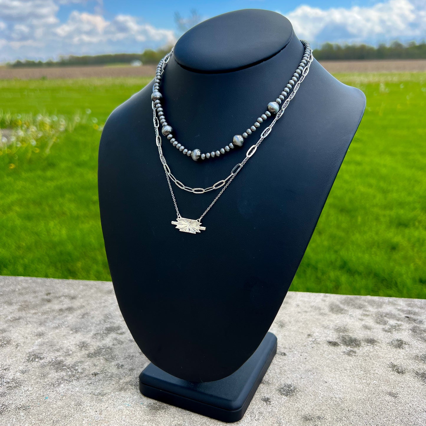 South Texas Layered Necklace - Silver