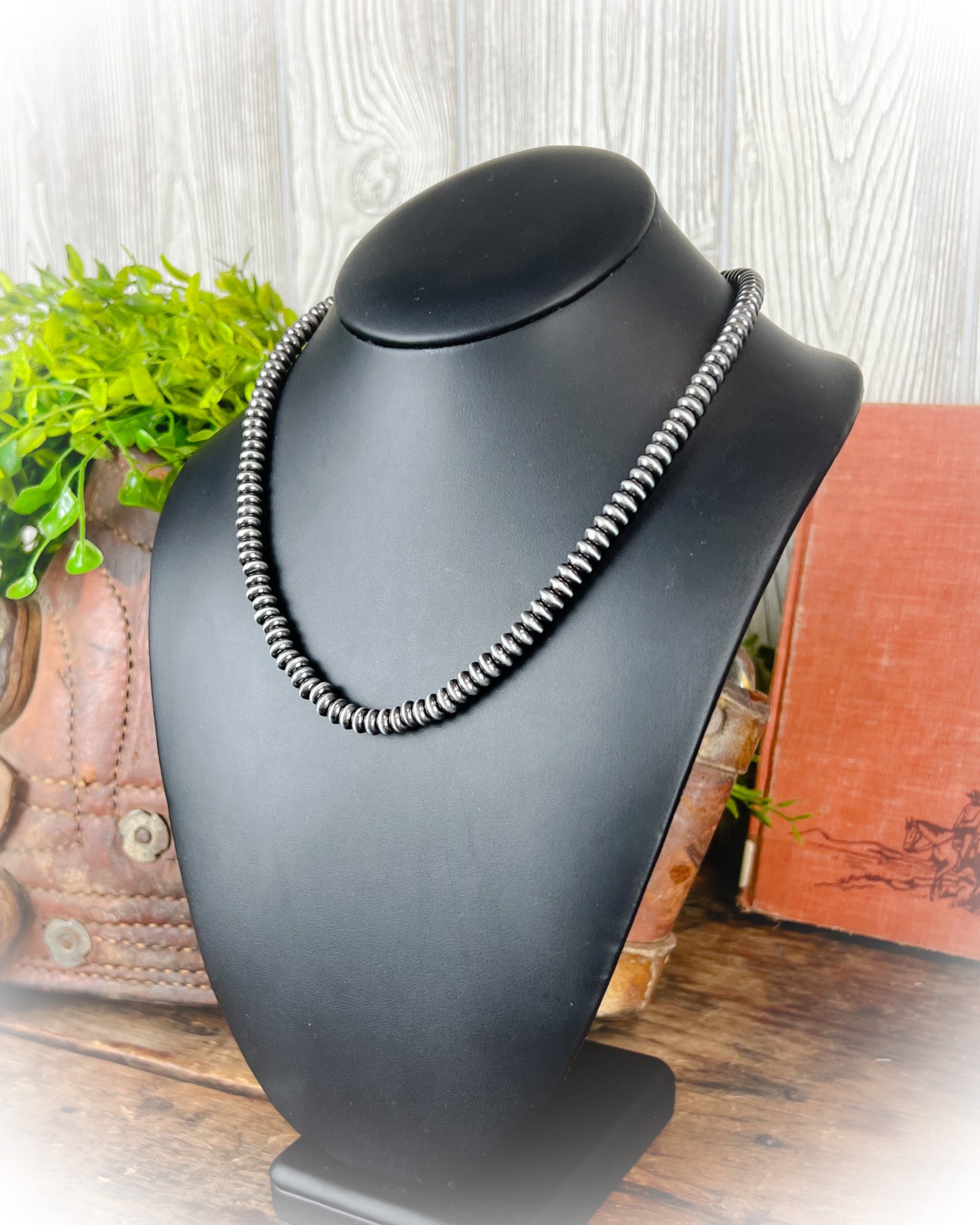 Navajo Style Saucer Pearl Necklace