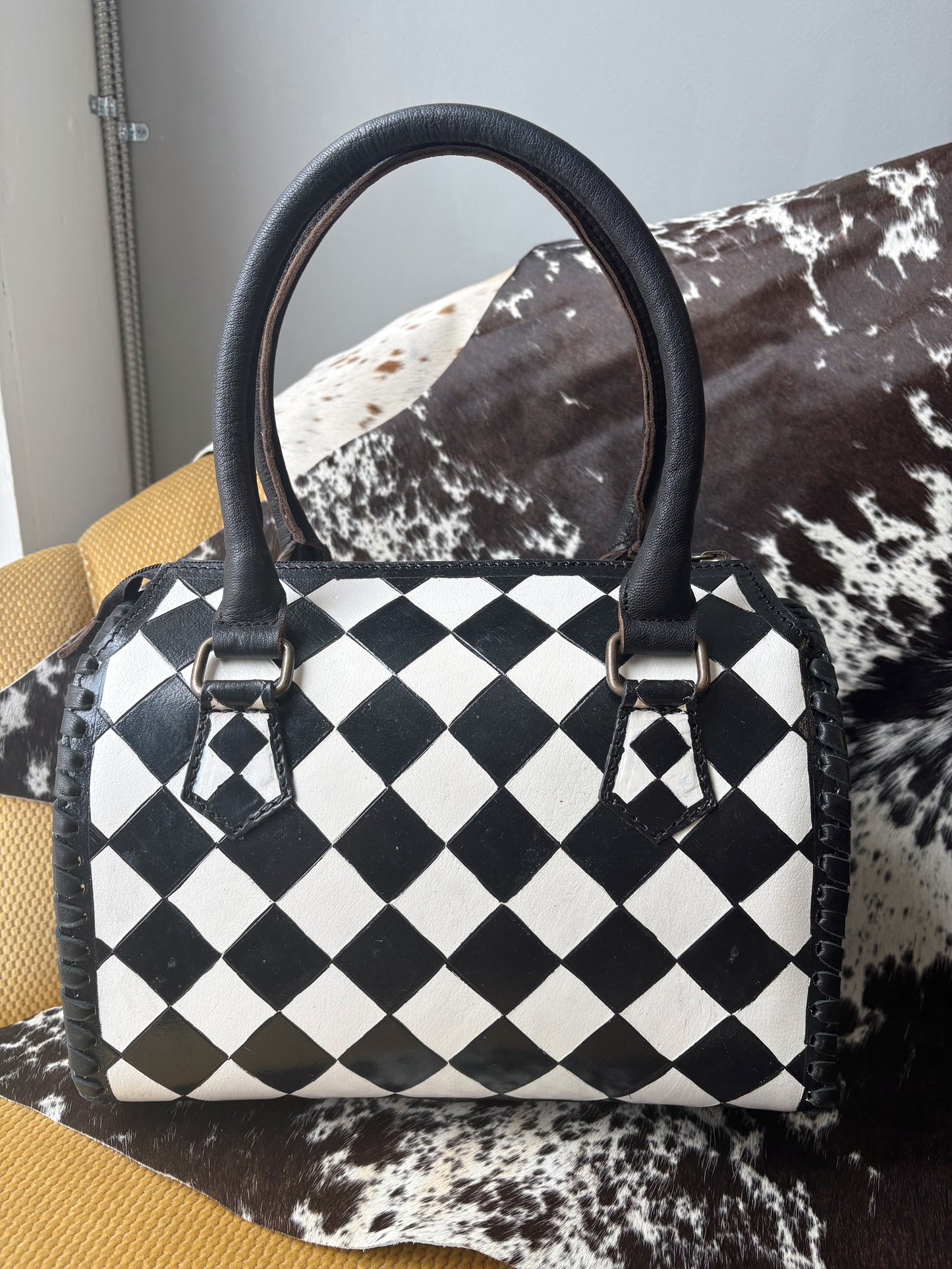Sailor Checkered Western Medium Speedy Bag