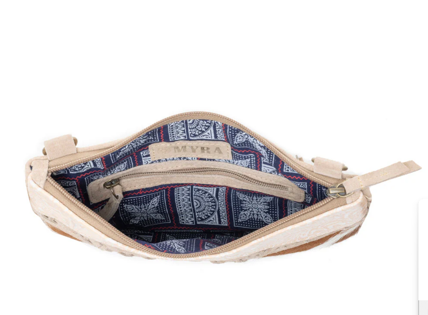 Rebel Cowgirl Genuine Cowhide Western Crossbody Purse – Burnished Leather Trim Cowgirl Handbag (9” x 11.5”)