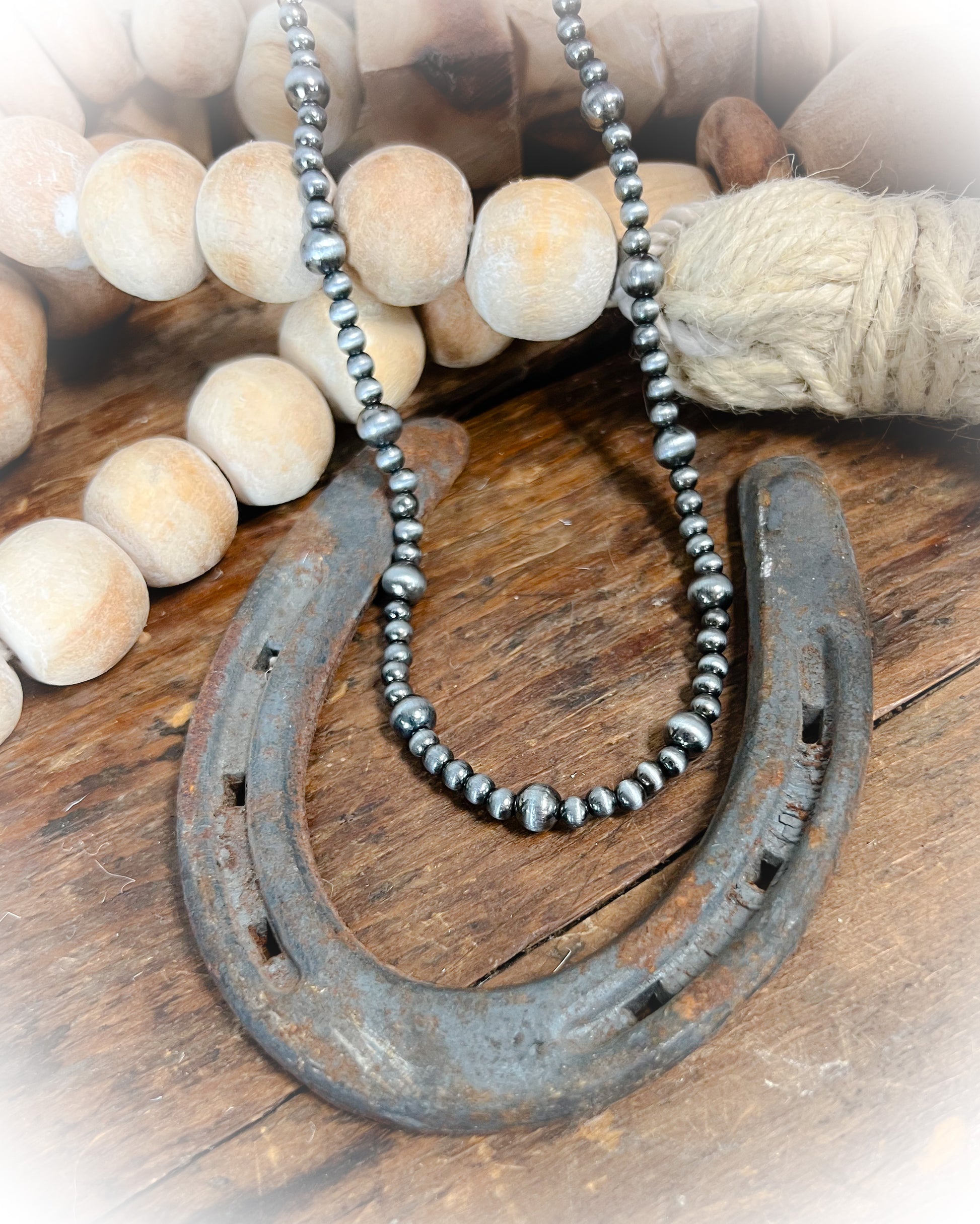 silver faux navajo pearl chocker necklace | punchy cactus | western boutique | western necklace