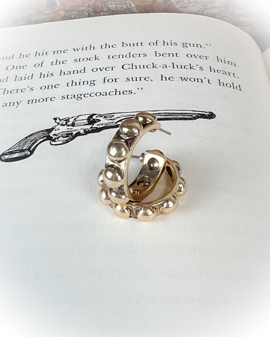 small western gold semi hoop earrings | punchy cactus western boutique | western earrings | western jewelry