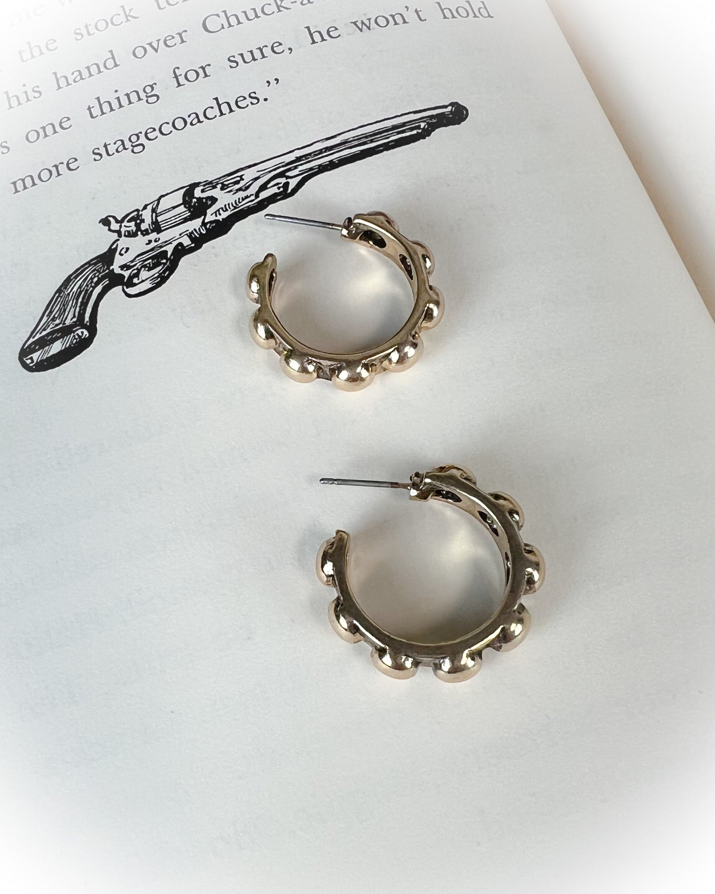 small western gold semi hoop earrings | punchy cactus western boutique | western earrings | western jewelry