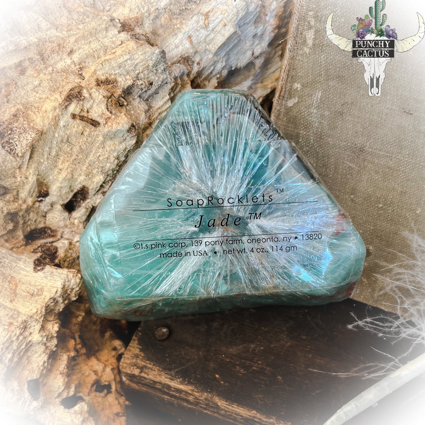 boho crystal soap rock - jade