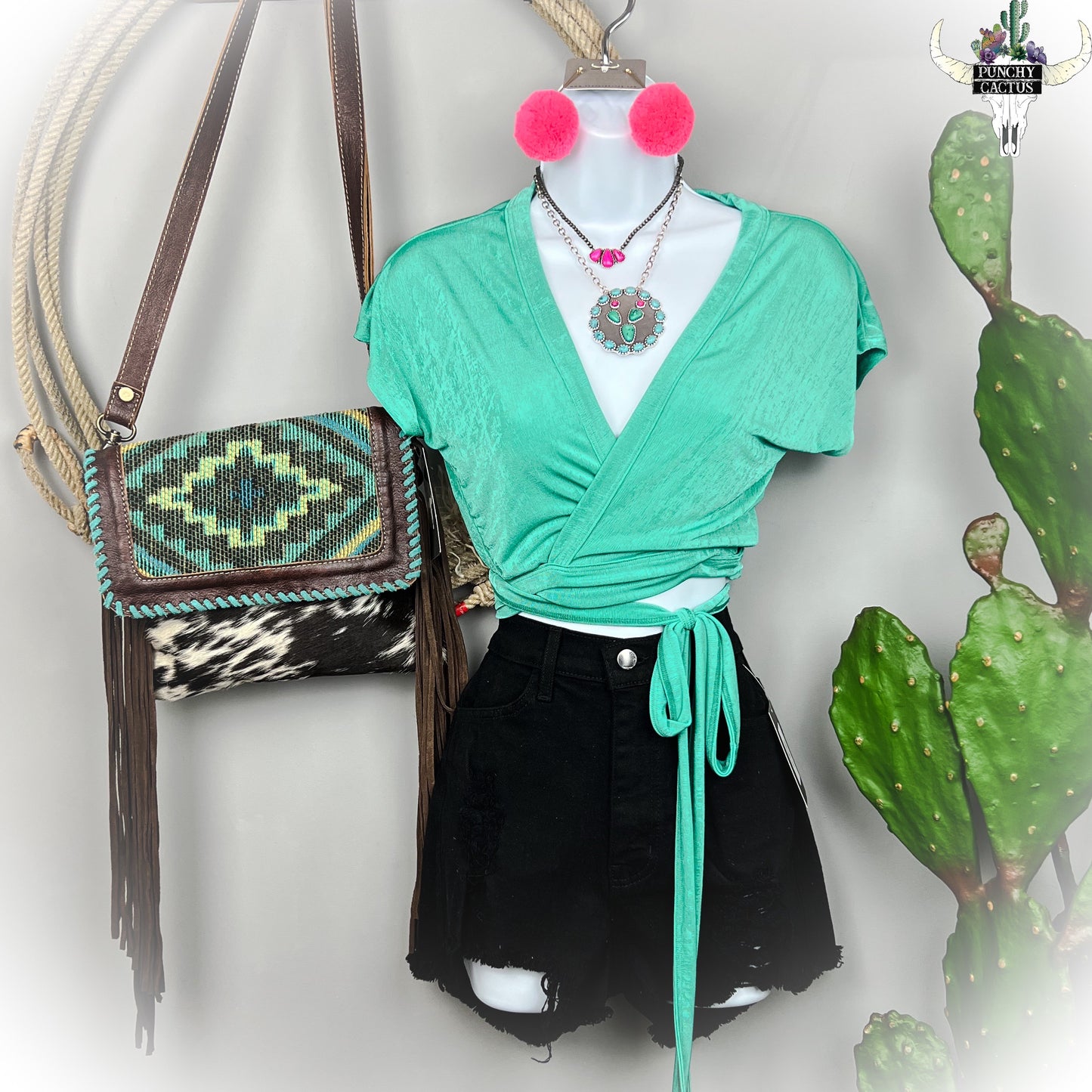 Let's Play - Wrap Tie Top
