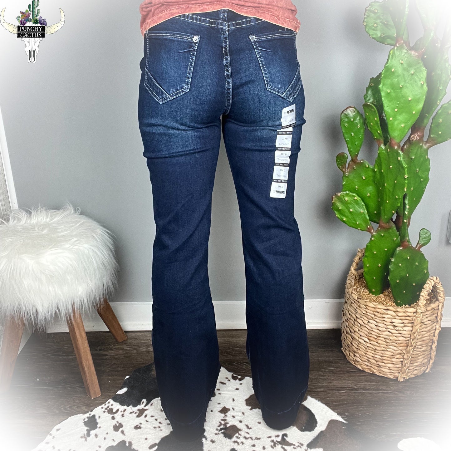 High Rise Button Fly Trouser