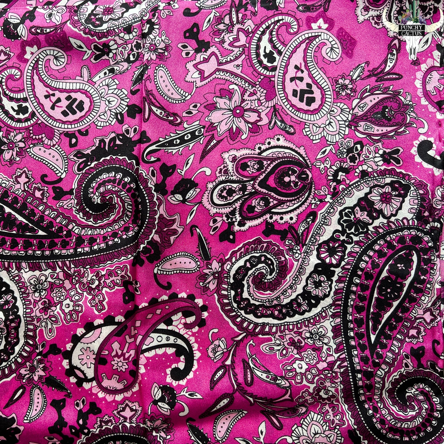 Pink Pasley Print Wild Rag