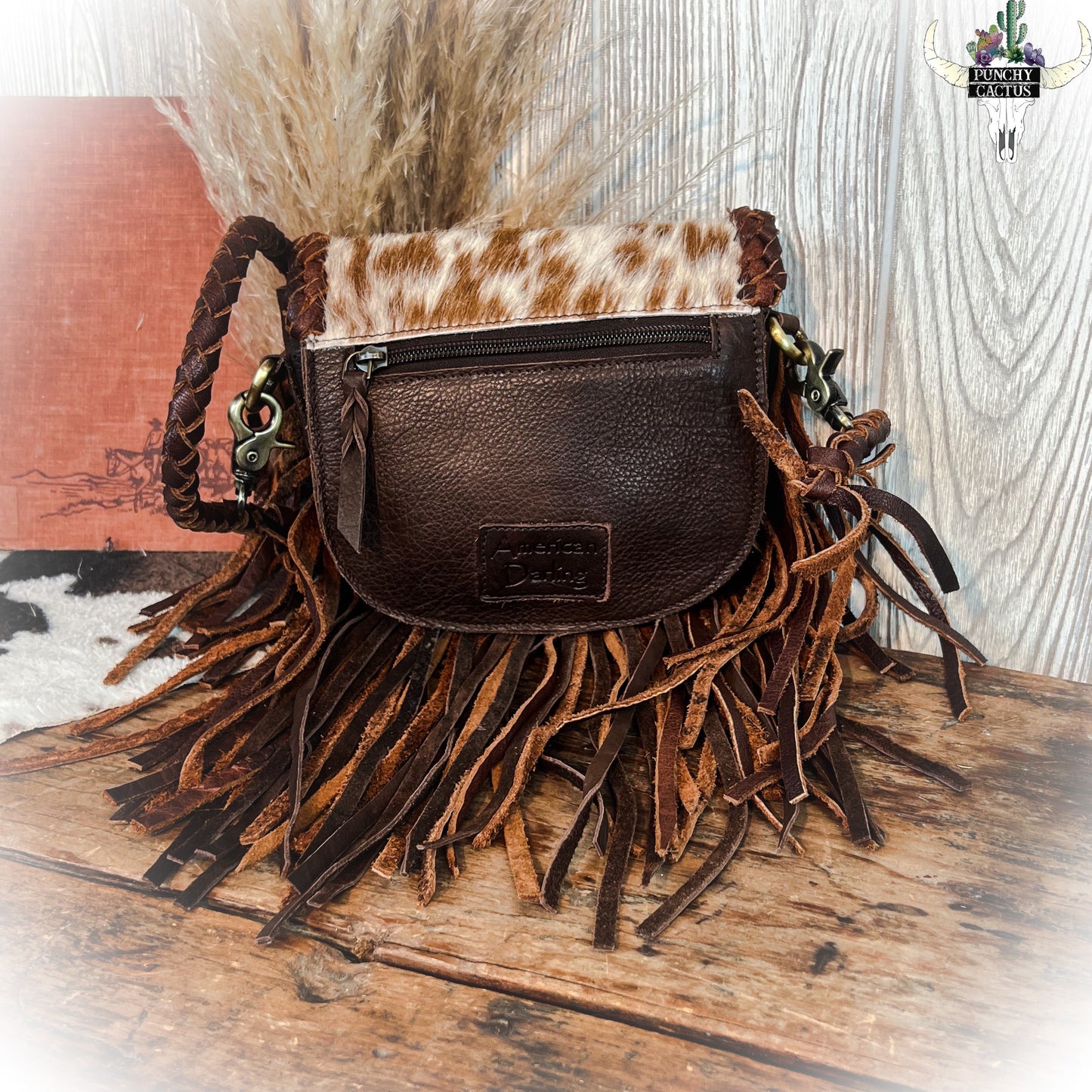 Vermont Fringe Cowhide Purse