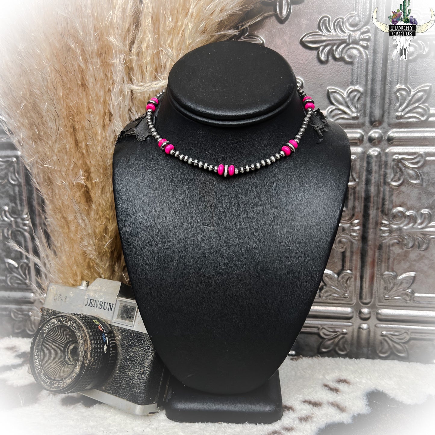 Bad Habits Choker Necklace - Hot Pink