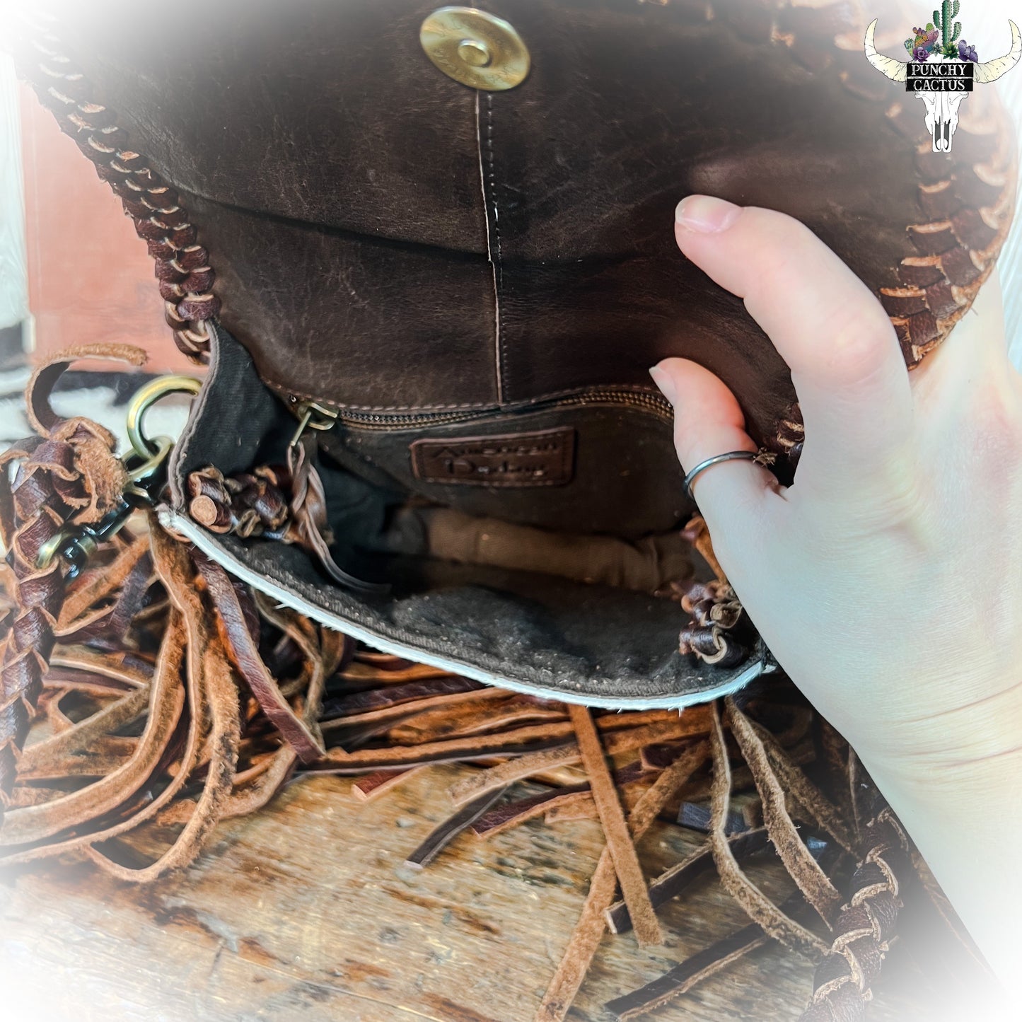 Vermont Fringe Cowhide Purse