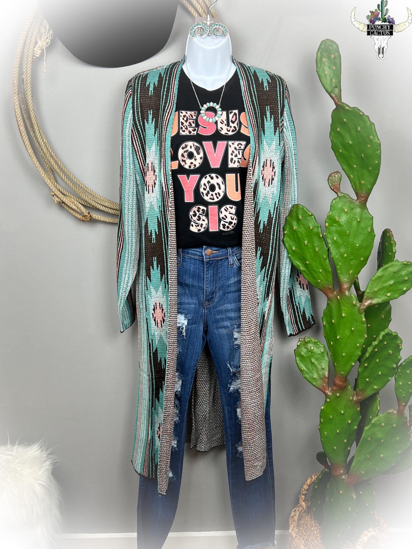 Aztec Sweater Duster