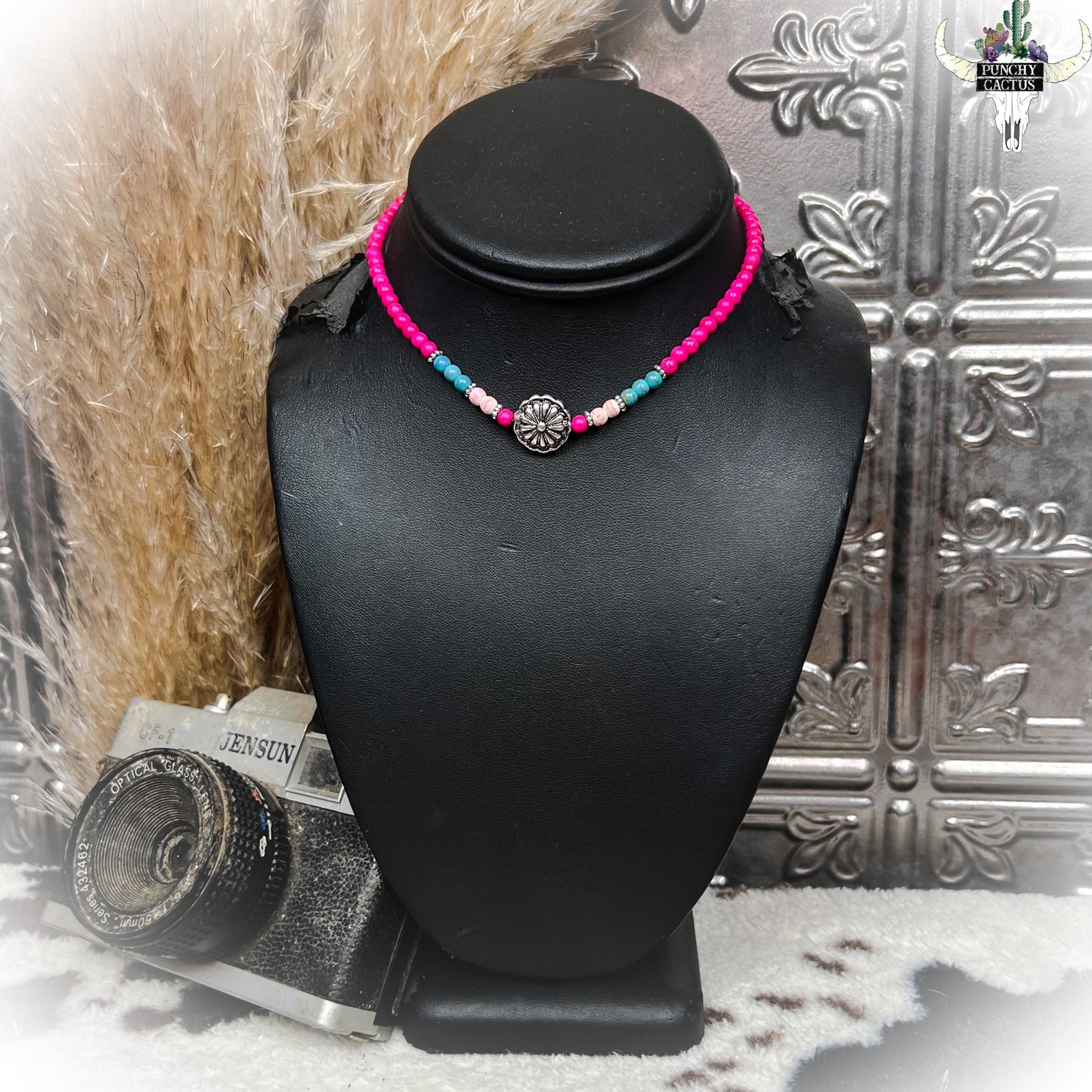 z-Wild One Choker Necklace - Hot Pink