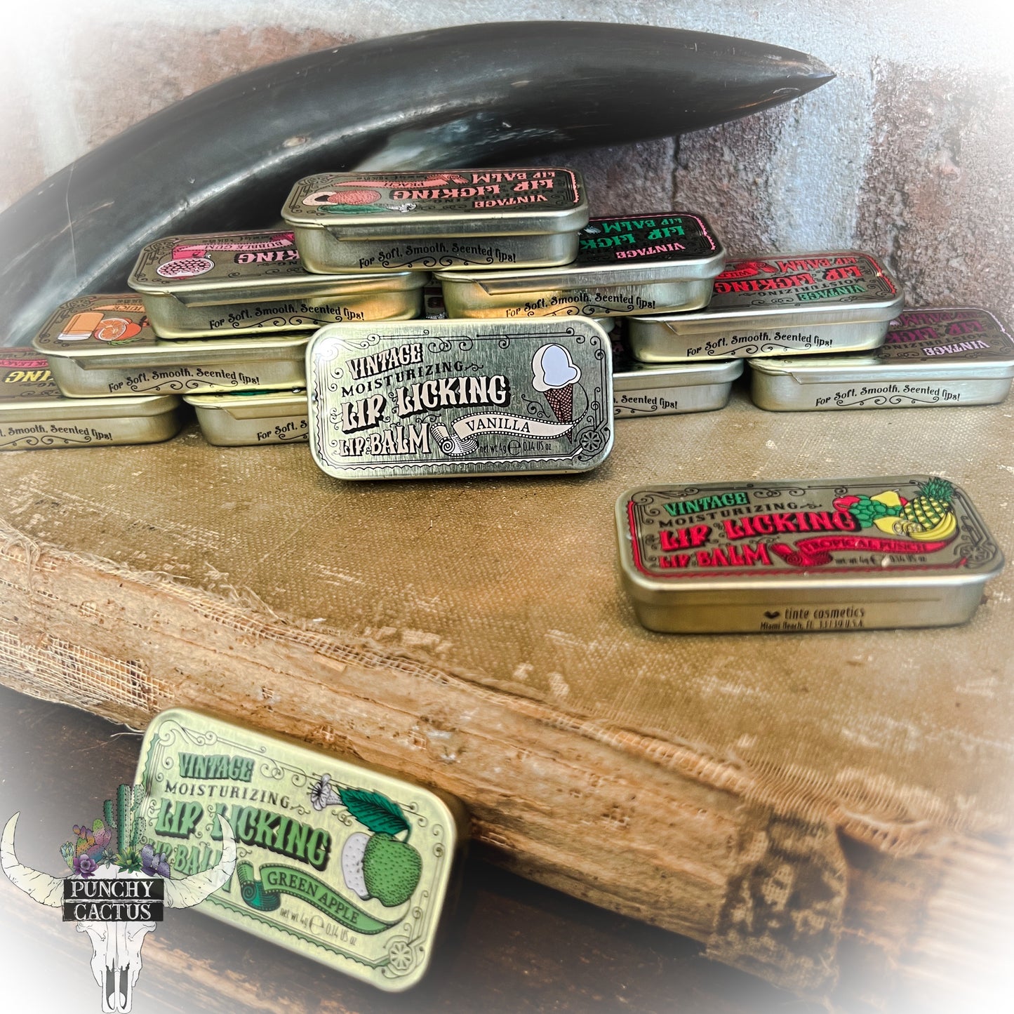vintage style tin lip balm