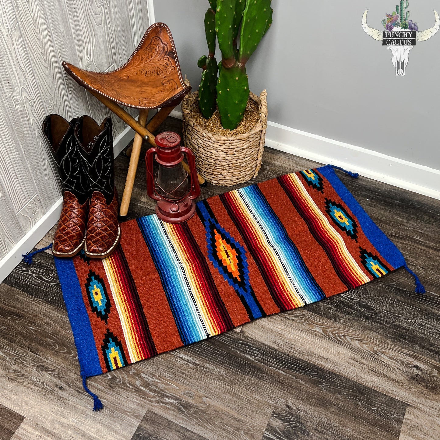 western handwoven wool aztec navajo style rug - western home decor - western boutique