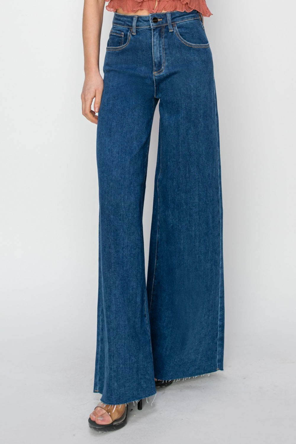 RISEN High Rise Palazzo Jeans - Online Exclusive