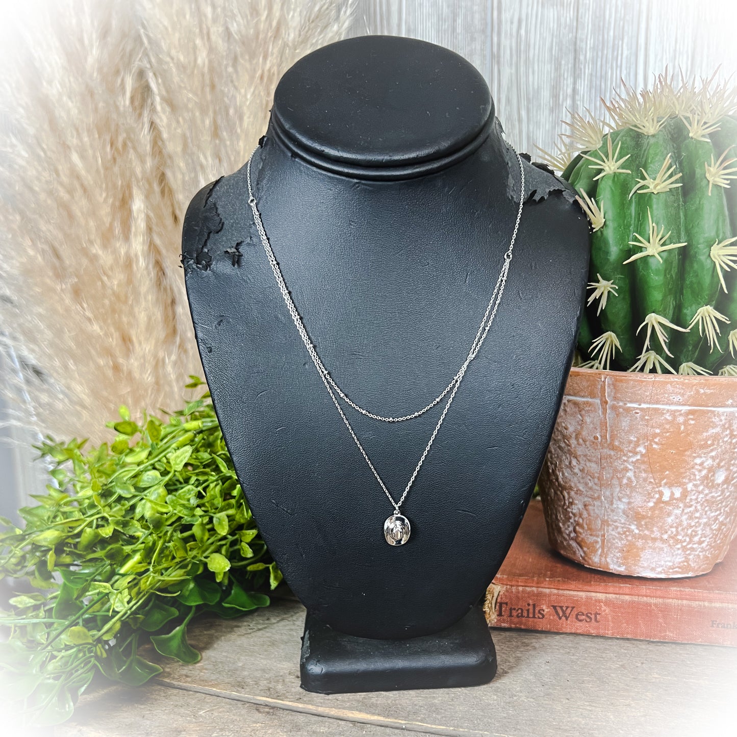 Cowboy Hat Layered Necklace