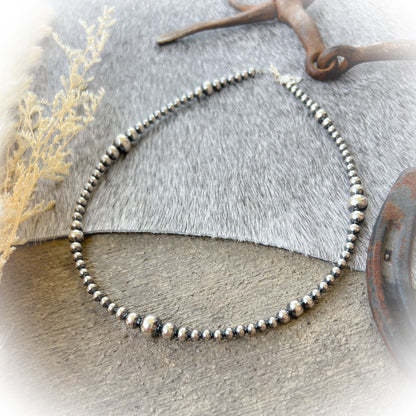 Bad Habits Choker Necklace - Sterling Silver Western Pearls